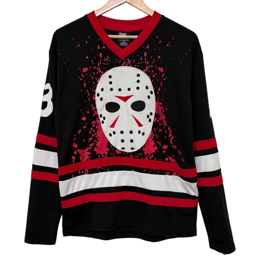 Adult Jason Voorhees Blood Hockey Jersey Friday the 13th